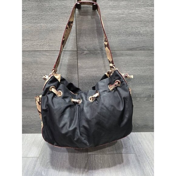 Kate Spade Snakeskin Hobo Nylon Shoulder Bag B000426 - Picture 1 of 8